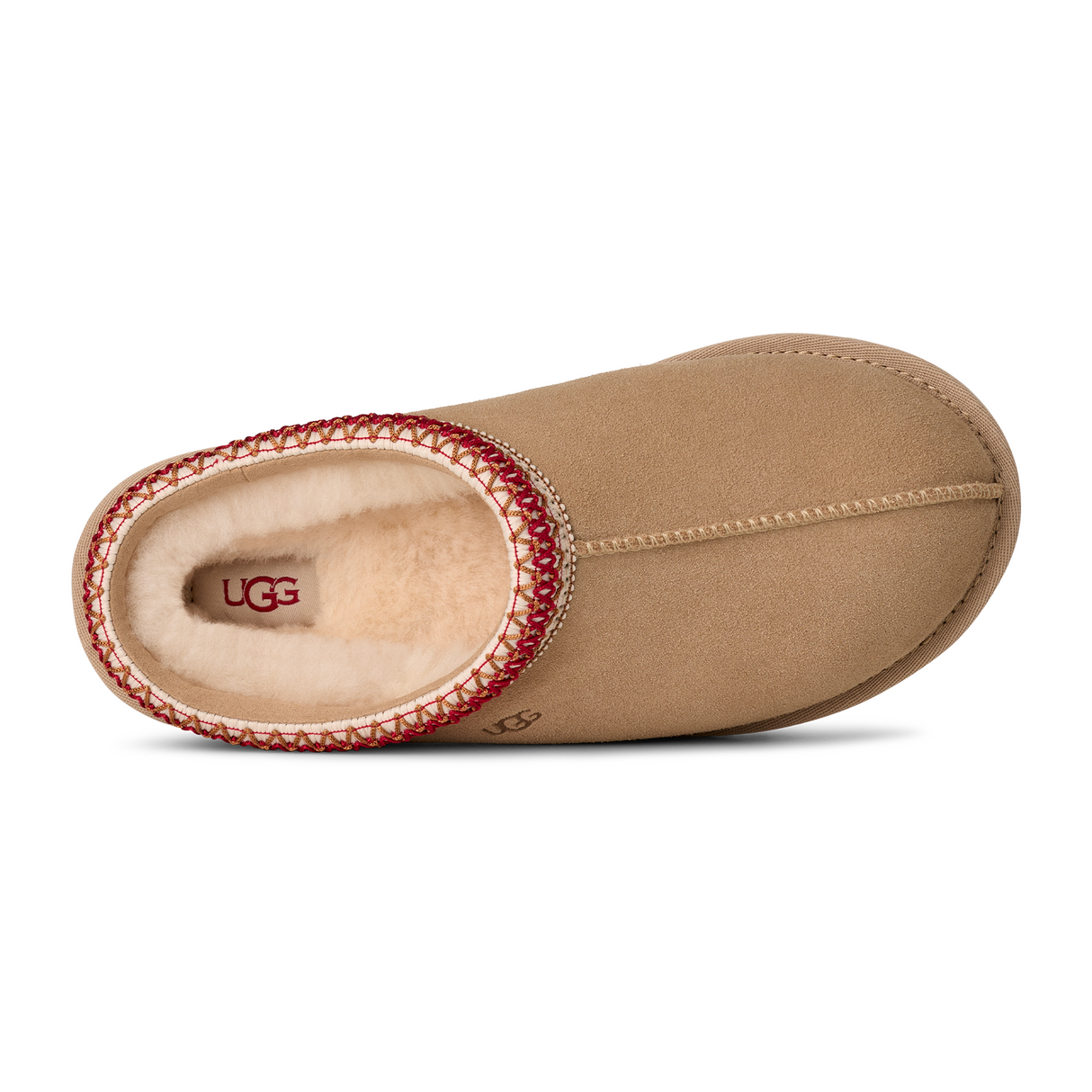 UGG® Tasman II (Women) - Sand/Dark Cherry Dress-Casual - Slipper - The Heel Shoe Fitters
