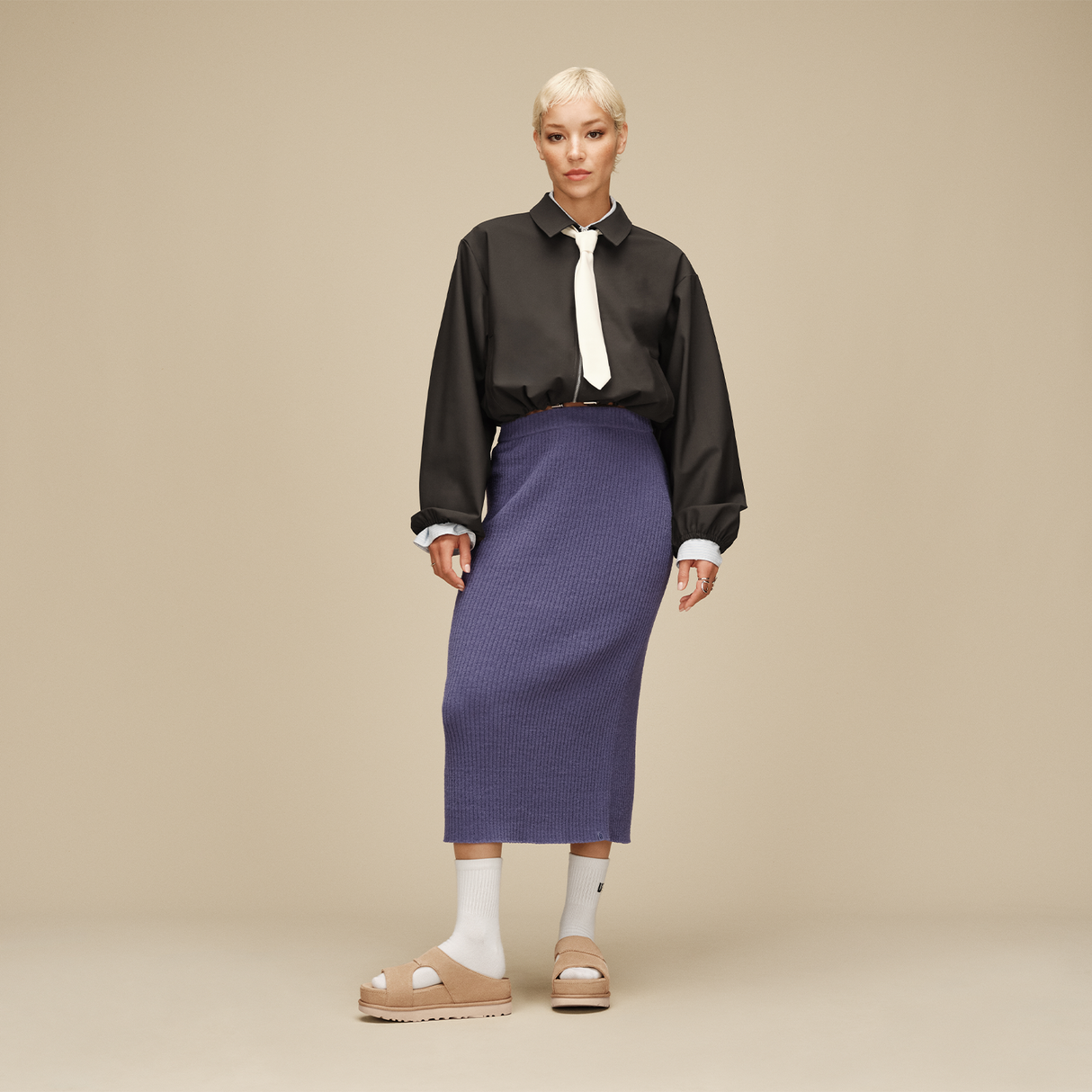 UGG® GoldenStar Hi Cutout Slide (Women) - Sand