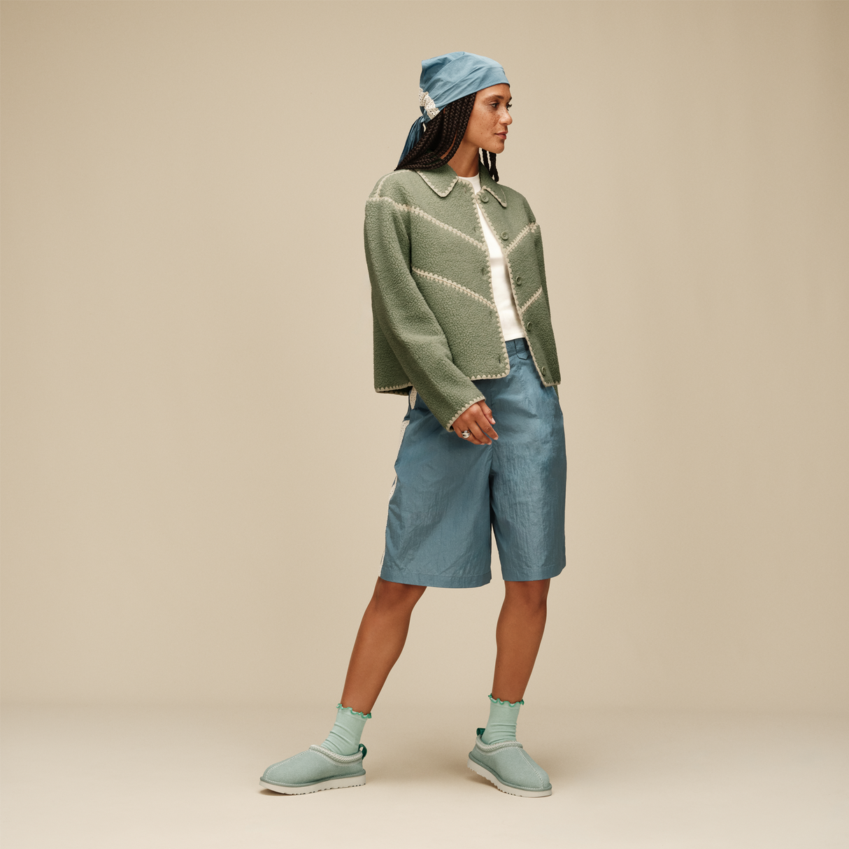 UGG® Tasman Meadow Accent (Women) - Artichoke Dress-Casual - Slipper - The Heel Shoe Fitters