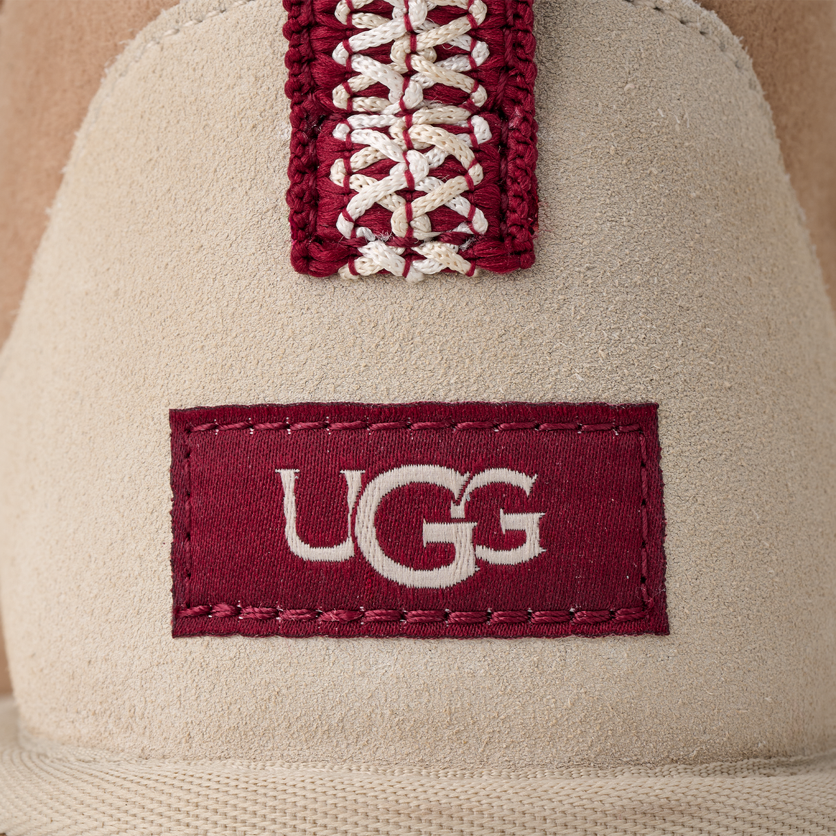 UGG® Classic Ultra Mini (Unisex) - Driftwood/Biking Red Boots - Casual - Low - The Heel Shoe Fitters