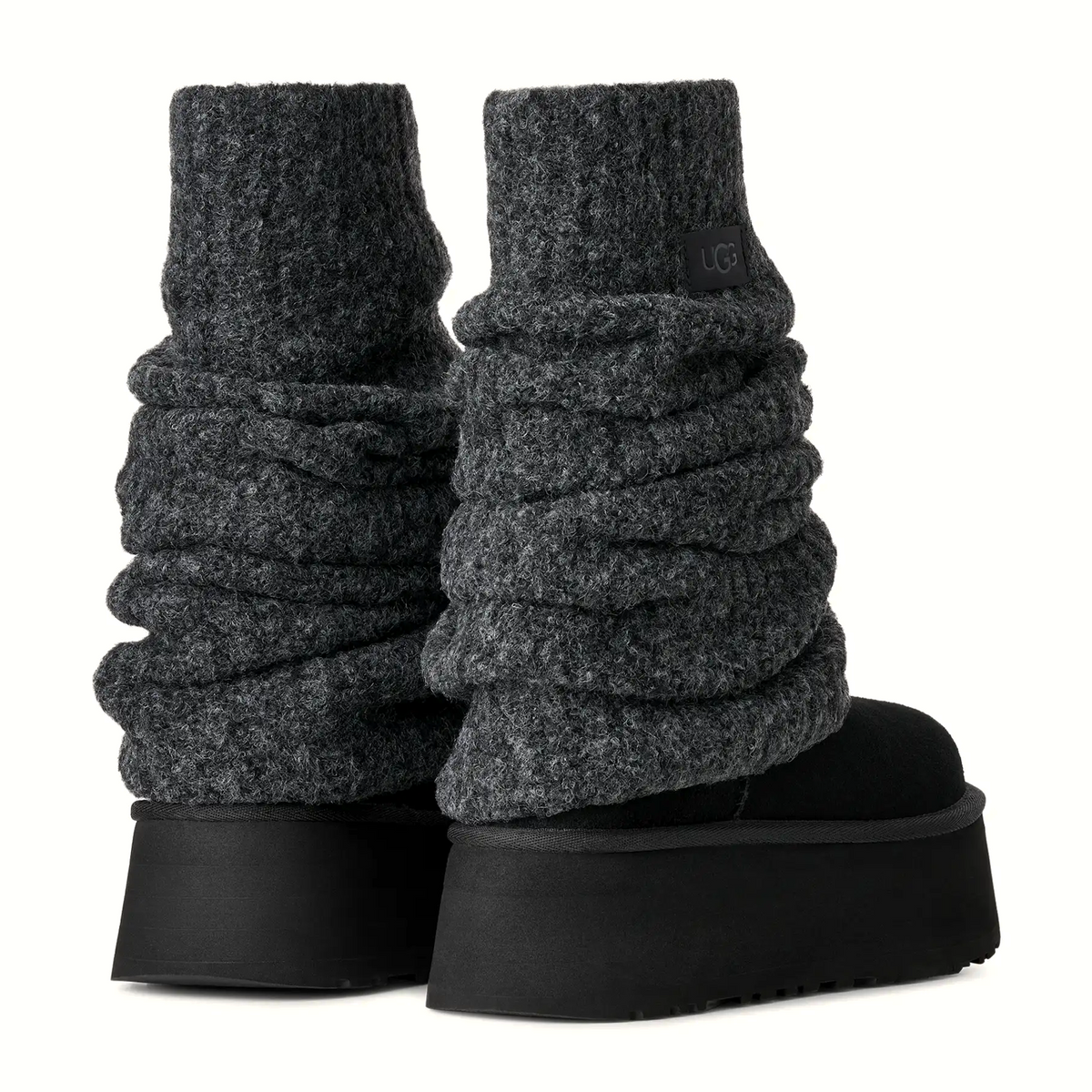UGG® Classic Mini Dipper Legwarmer (Women) - Black Boots - Casual - High - The Heel Shoe Fitters