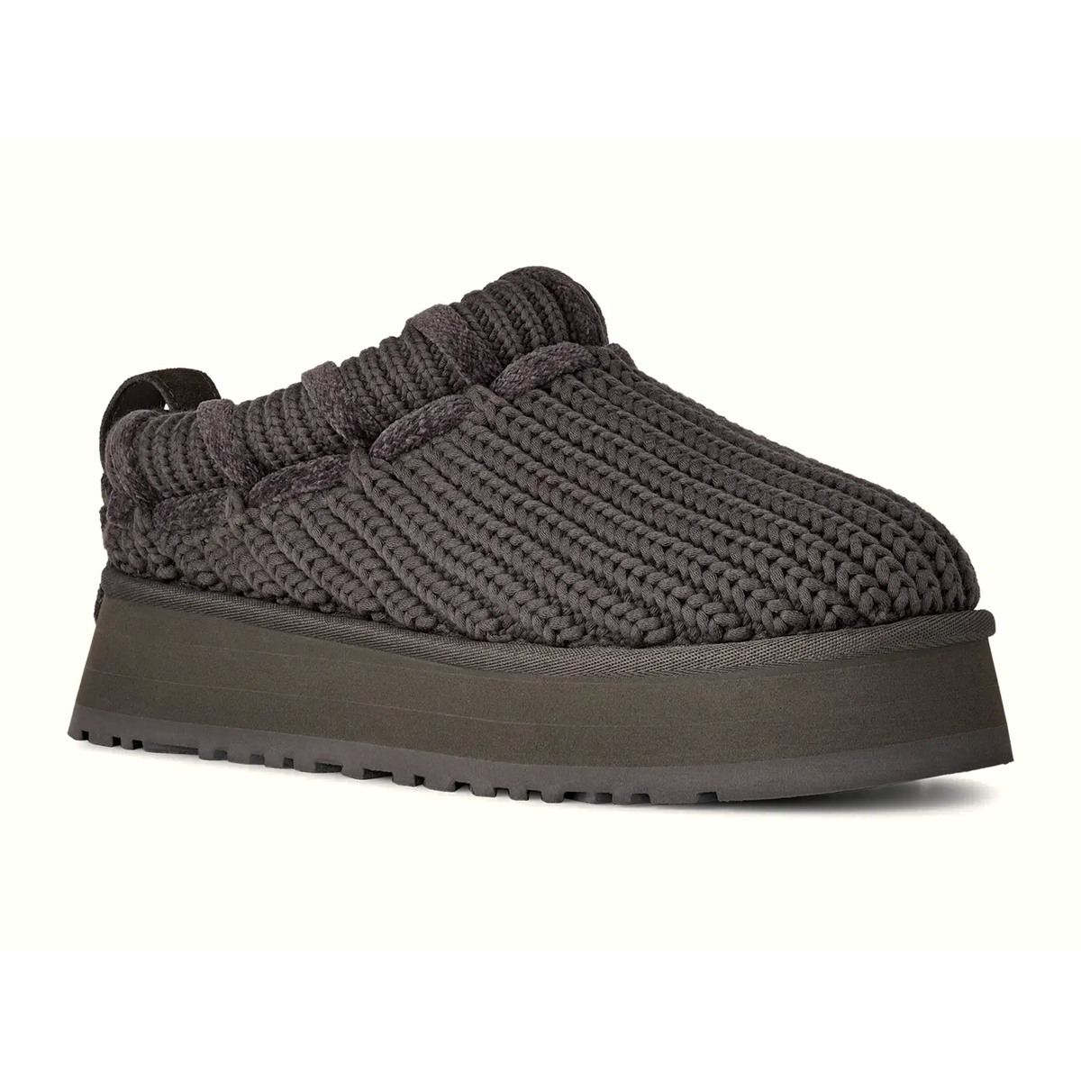 UGG® Tazz Whipstitch Knit (Women) - Charcoal Dress-Casual - Slipper - The Heel Shoe Fitters