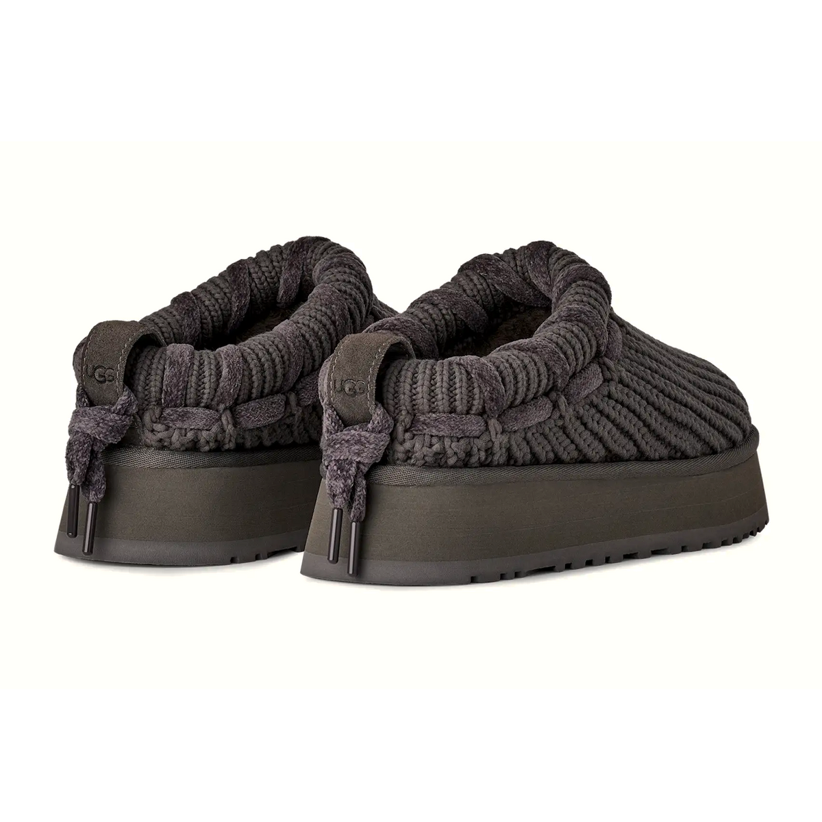 UGG® Tazz Whipstitch Knit (Women) - Charcoal Dress-Casual - Slipper - The Heel Shoe Fitters