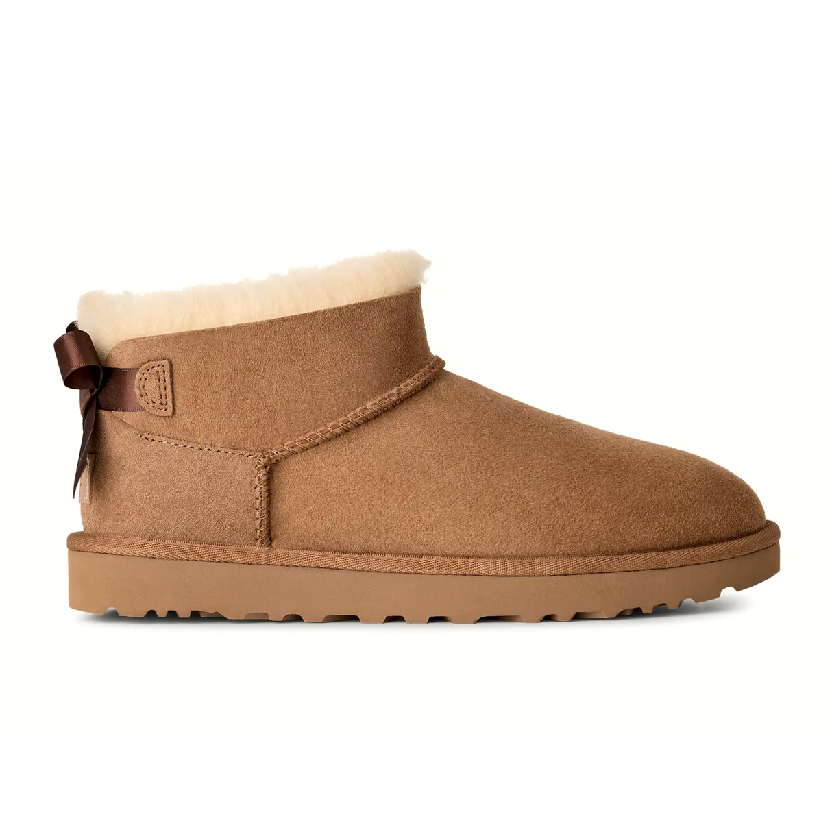 UGG® Classic Ultra Mini Bailey Bow (Women) - Chestnut