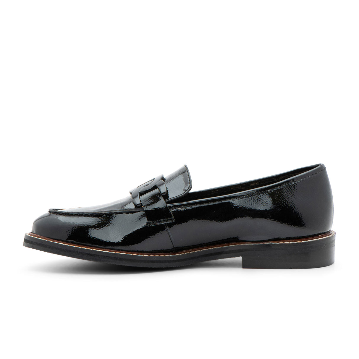 Ara Kyle II Chain Loafer (Women) - Black Patent Leather Dress-Casual - Loafers - The Heel Shoe Fitters