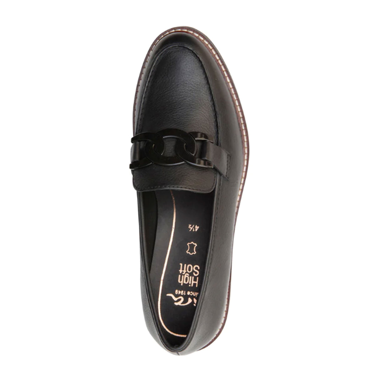 Ara Kyle II Chain Loafer (Women) - Black Calf Dress-Casual - Loafers - The Heel Shoe Fitters