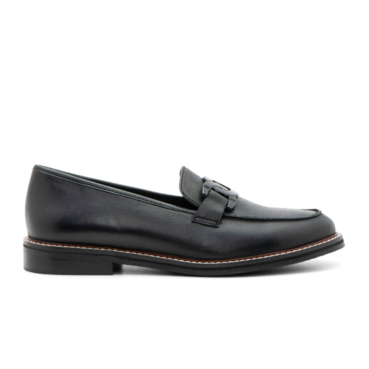 Ara Kyle II Chain Loafer (Women) - Black Calf Dress-Casual - Loafers - The Heel Shoe Fitters
