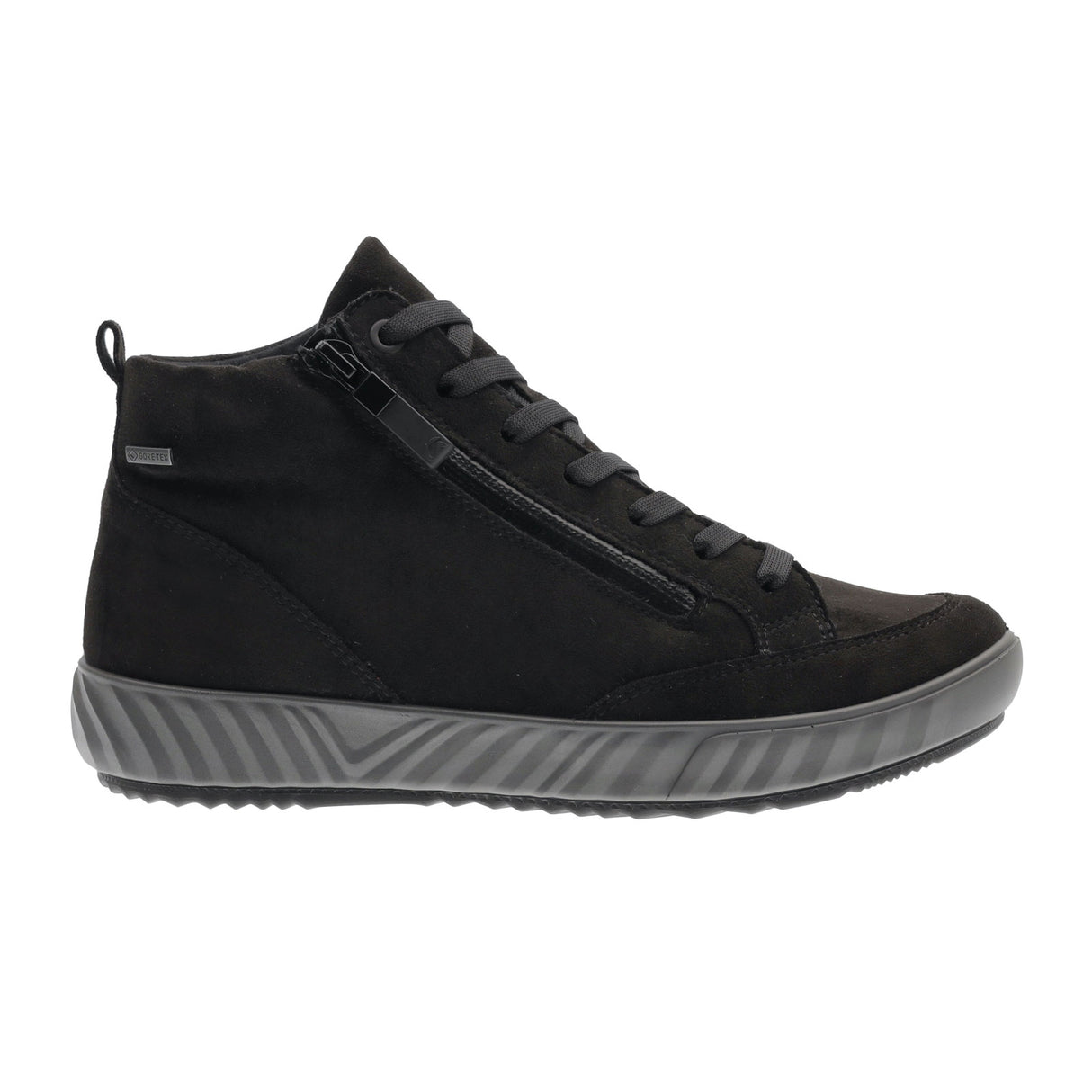 Ara Adrienne High Top Sneaker (Women) - Black Hydro-Microsuede Athletic - Casual - Lace Up - The Heel Shoe Fitters