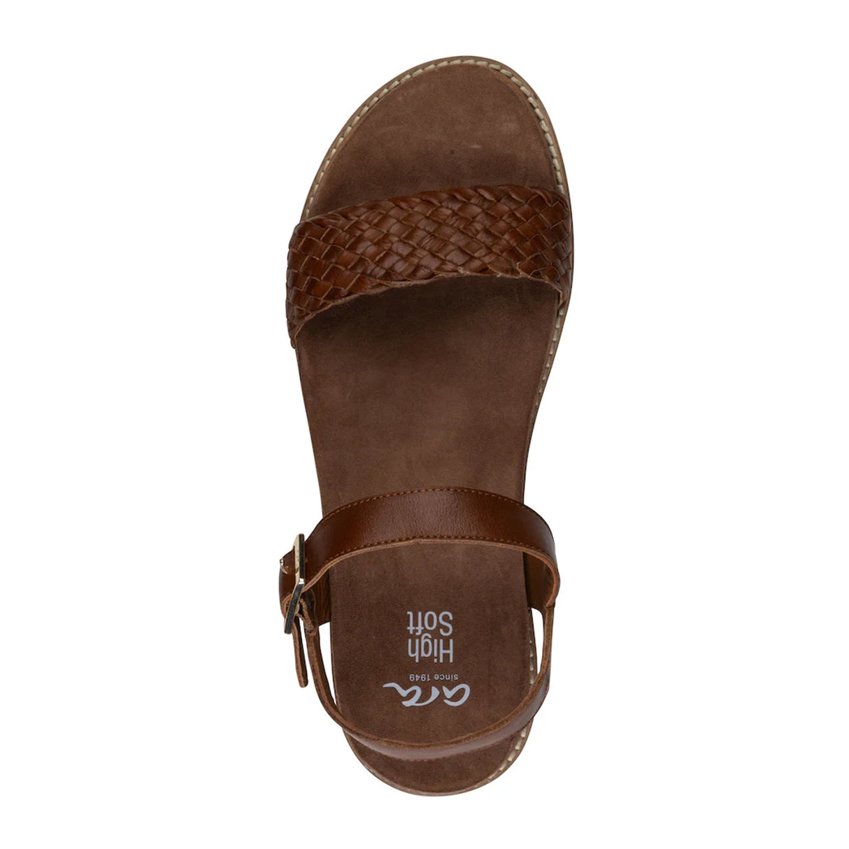 Ara Fresno Platform Sandal (Women) - Cognac Nappa Leather Sandal - Backstrap - The Heel Shoe Fitters