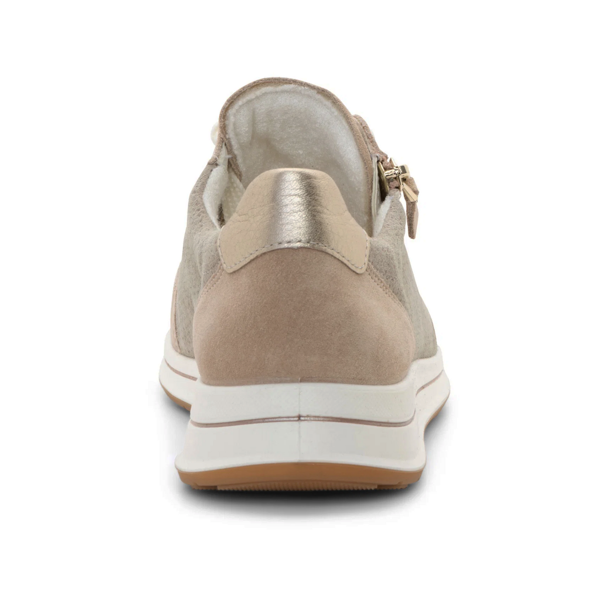 Ara Oleanna Sneaker (Women) - Sand/Platinum Suede Athletic - Casual - Lace Up - The Heel Shoe Fitters