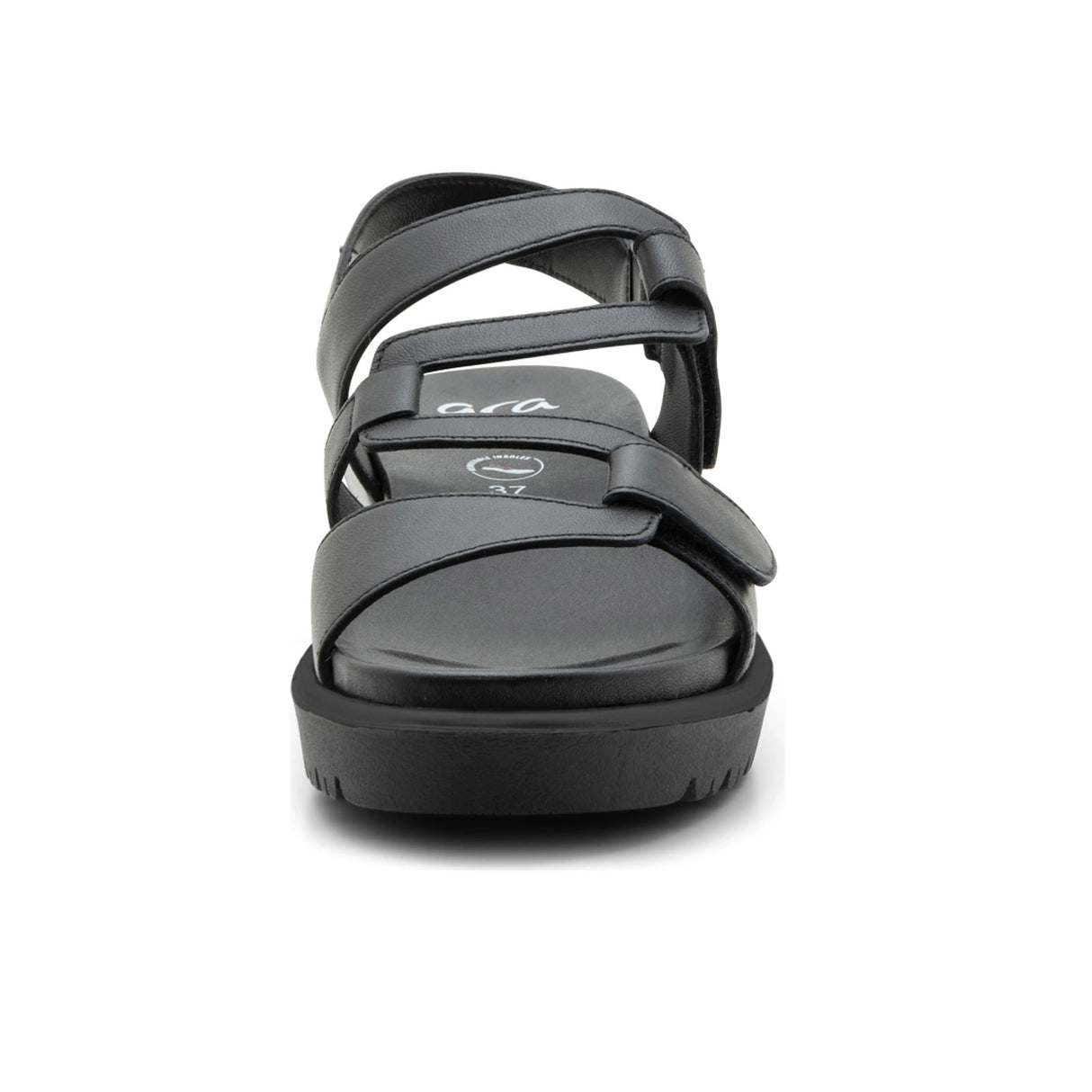 Ara Bayview Wedge Sandal (Women) - Black Nappa Leather Sandal - Heel/Wedge - The Heel Shoe Fitters