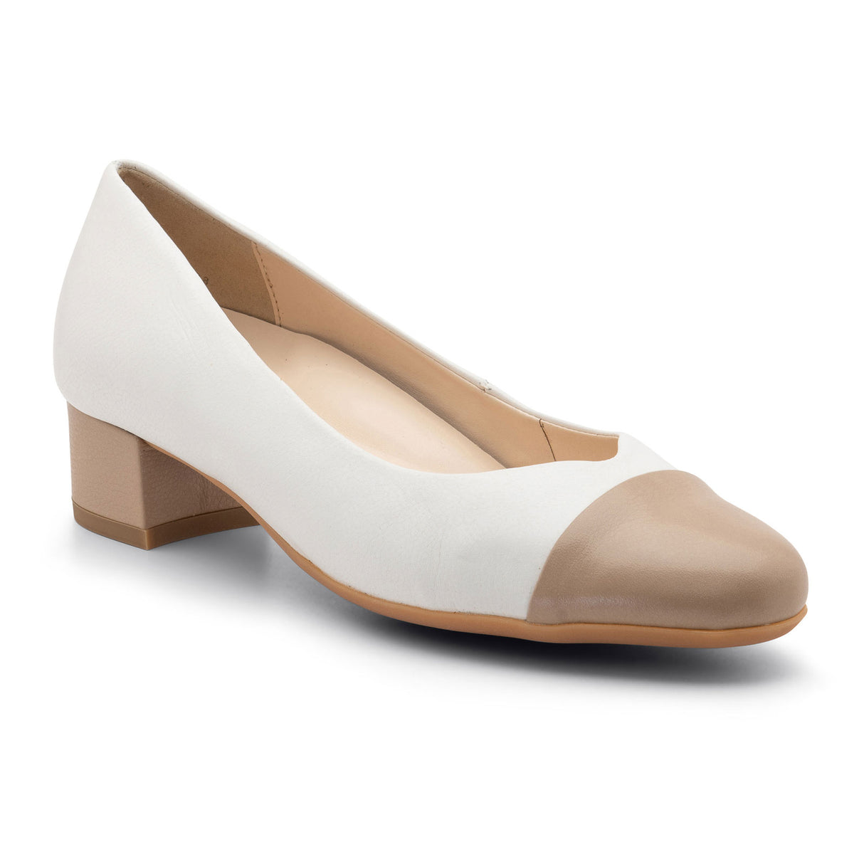Ara Nanette Block Heel Pump (Women) - Sand/Cream Dress-Casual - Heels - The Heel Shoe Fitters