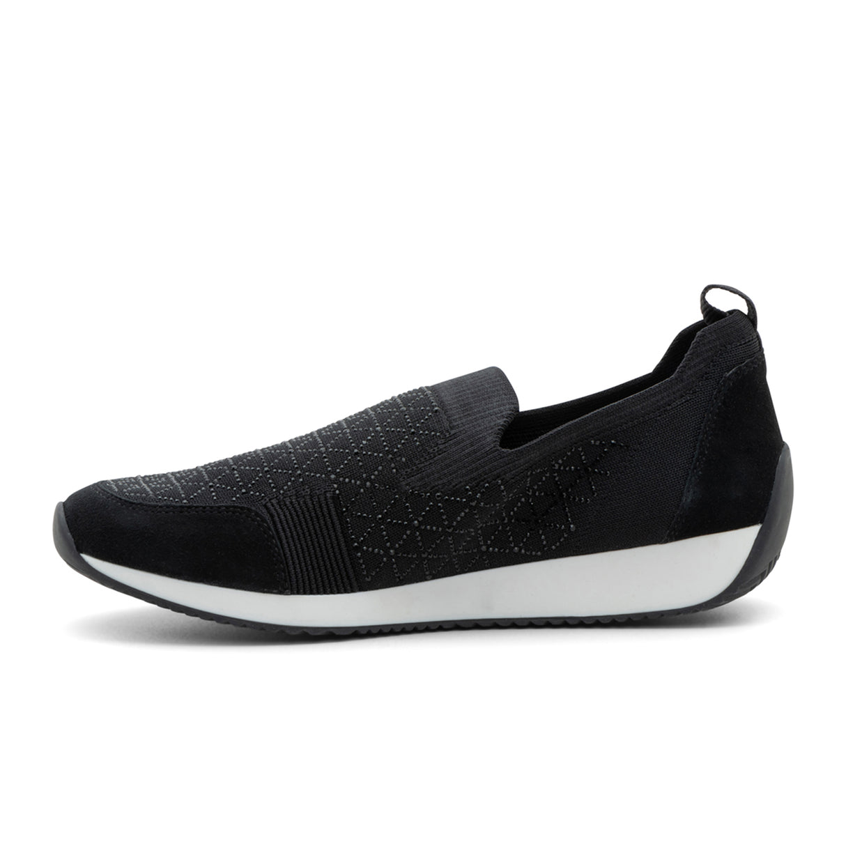 Ara Layton 3 Slip On (Women) - Black Wovenstretch Suede Athletic - Casual - Slip On - The Heel Shoe Fitters