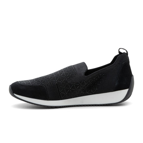 Ara Layton 3 Slip-On (Women) - Black Wovenstretch Suede Athletic - Casual - Slip On - The Heel Shoe Fitters