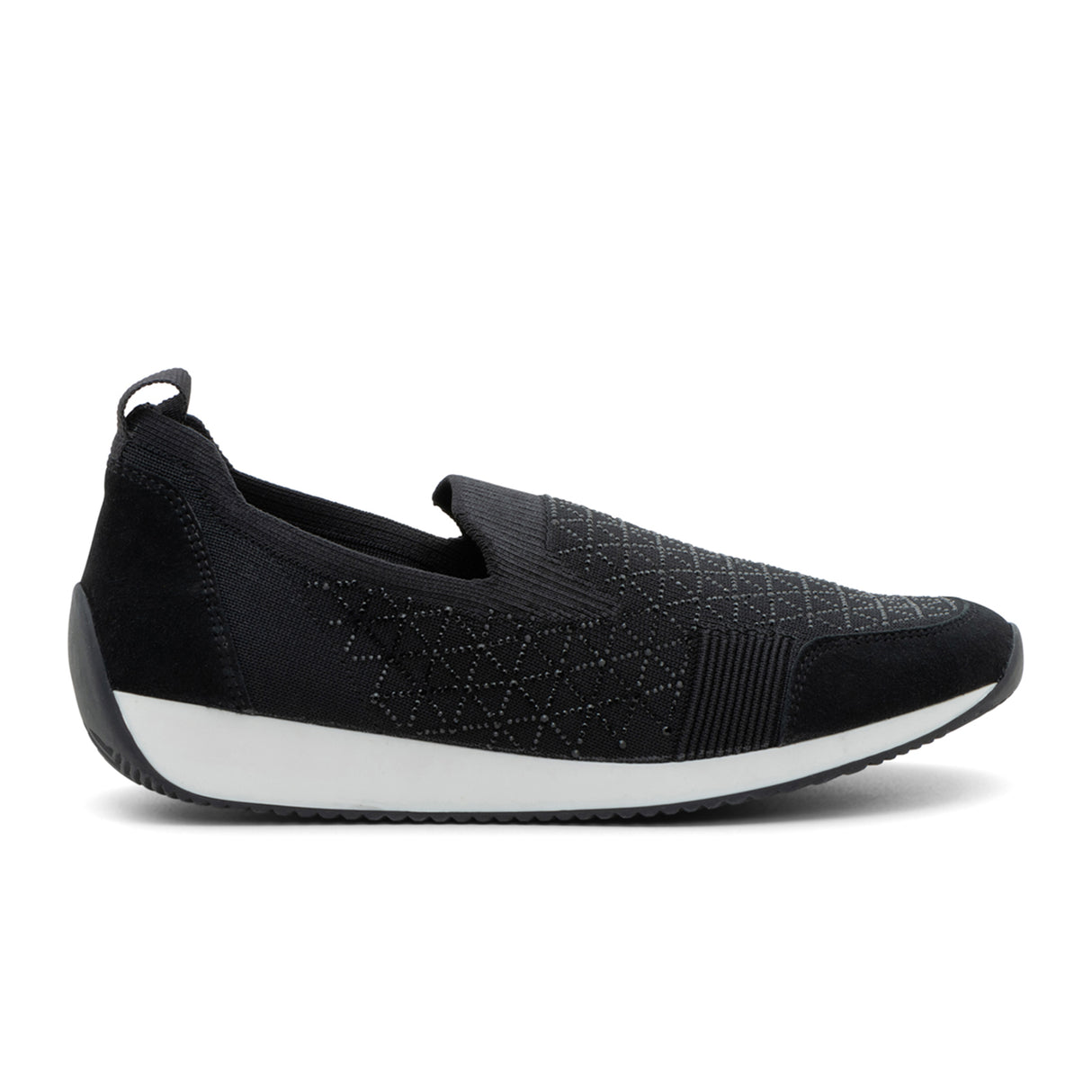 Ara Layton 3 Slip On (Women) - Black Wovenstretch Suede Athletic - Casual - Slip On - The Heel Shoe Fitters