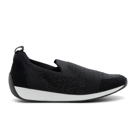 Ara Layton 3 Slip-On (Women) - Black Wovenstretch Suede Athletic - Casual - Slip On - The Heel Shoe Fitters