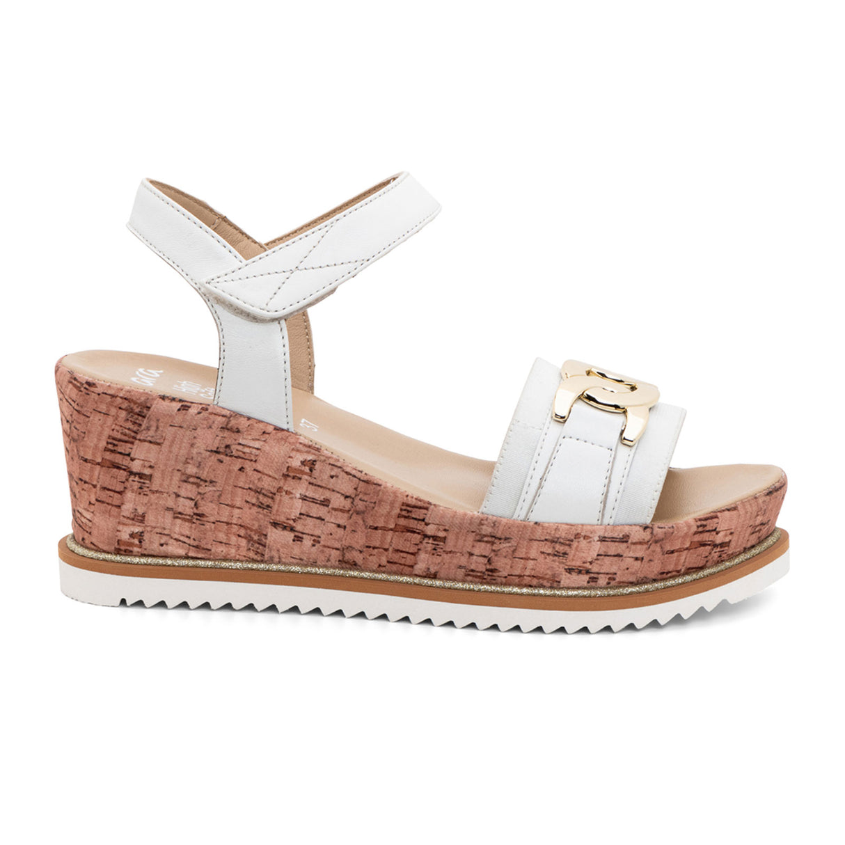 Ara Palmdale Wedge Sandal (Women) - White Nappa Leather Sandal - Heel/Wedge - The Heel Shoe Fitters