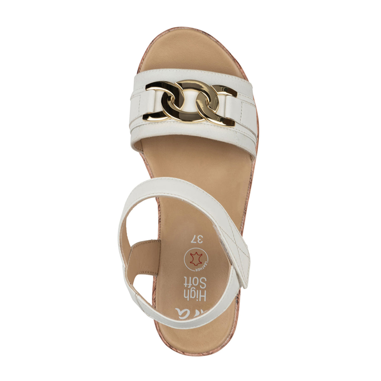 Ara Palmdale Wedge Sandal (Women) - White Nappa Leather Sandal - Heel/Wedge - The Heel Shoe Fitters