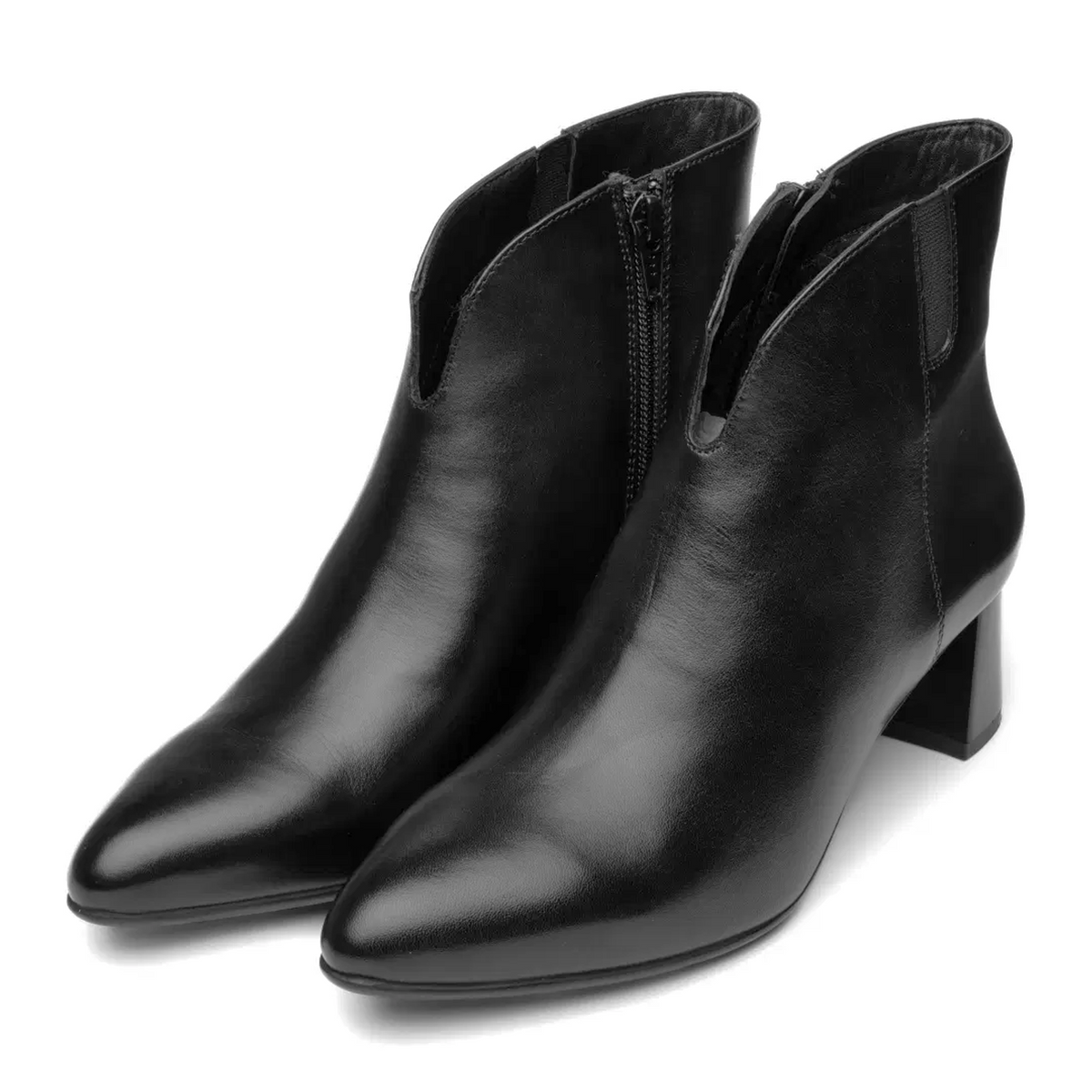Ara Acanthus Heeled Boot (Women) - Black Calf