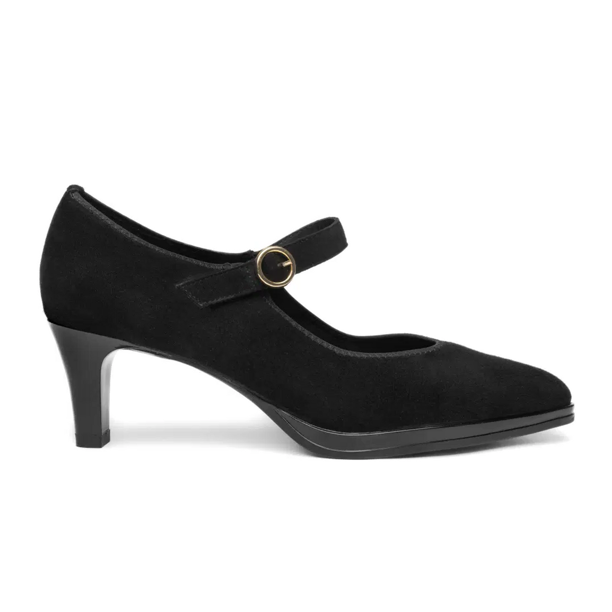 Ara Amethyst Mary Jane Heel (Women) - Black Suede