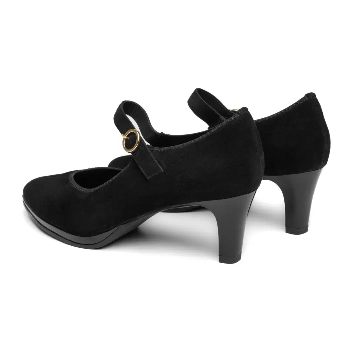 Ara Amethyst Mary Jane Heel (Women) - Black Suede