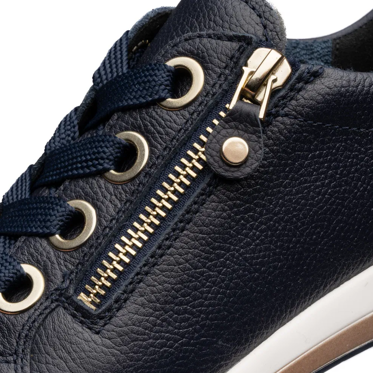 Ara Ollie Side Zip Lace Up Sneaker (Women) Athletic - Casual - Lace Up - The Heel Shoe Fitters