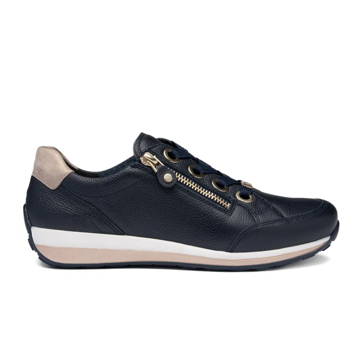 Ara Ollie Side Zip Lace Up Sneaker (Women) Athletic - Casual - Lace Up - The Heel Shoe Fitters
