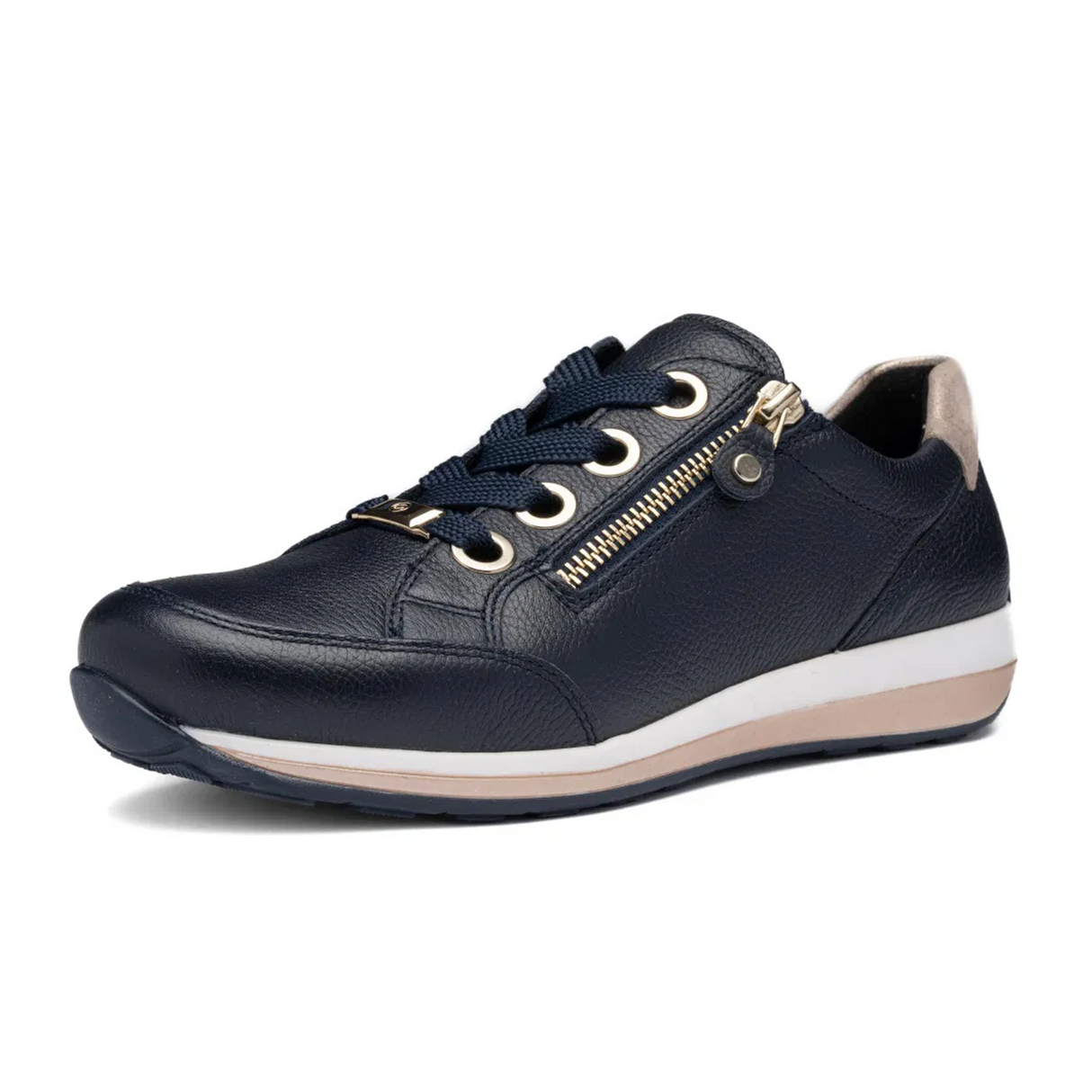 Ara Ollie Side Zip Lace Up Sneaker (Women) Athletic - Casual - Lace Up - The Heel Shoe Fitters