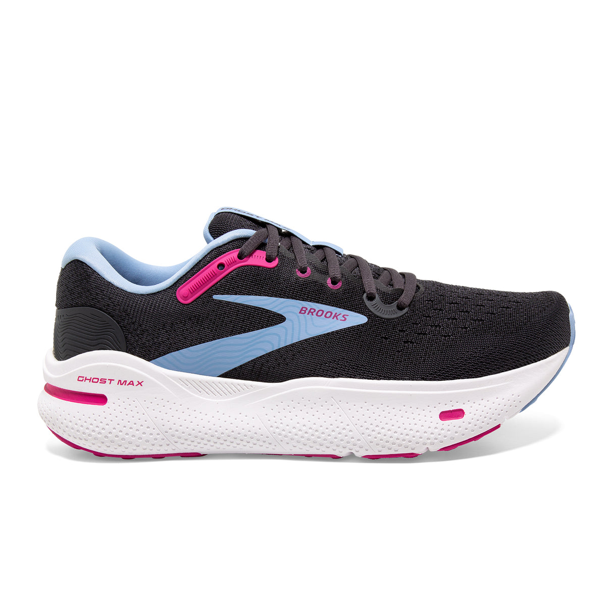 Brooks Ghost Max Running Shoe (Women) - Ebony/Open Air/Lilac Rose Athletic - Running - The Heel Shoe Fitters