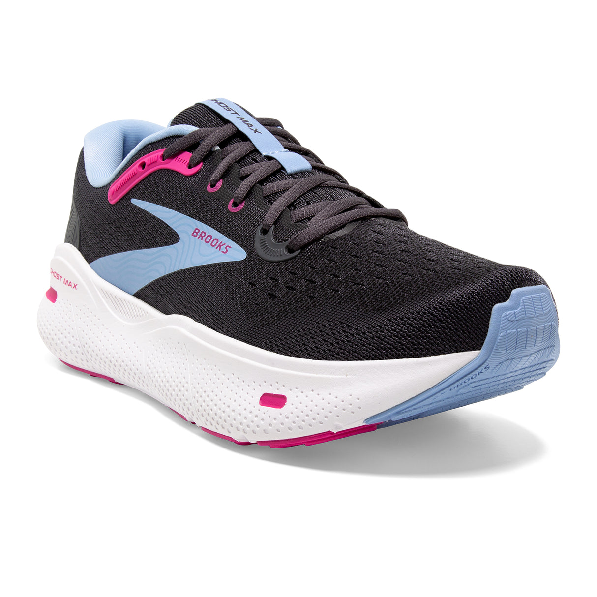 Brooks Ghost Max Running Shoe (Women) - Ebony/Open Air/Lilac Rose Athletic - Running - The Heel Shoe Fitters