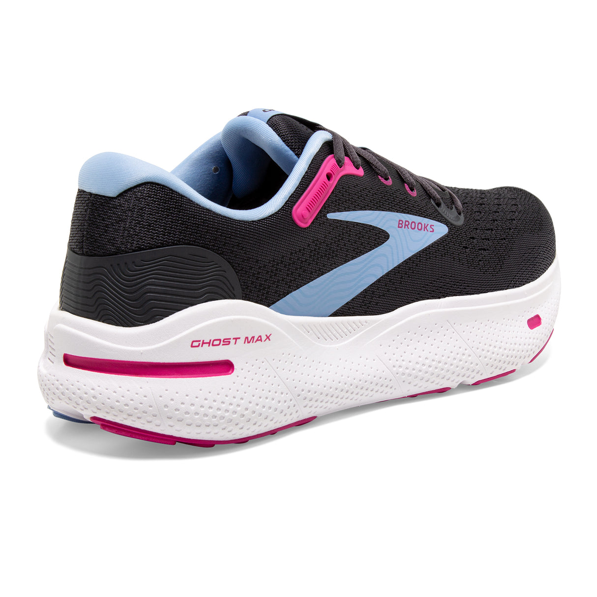 Brooks Ghost Max Running Shoe (Women) - Ebony/Open Air/Lilac Rose Athletic - Running - The Heel Shoe Fitters