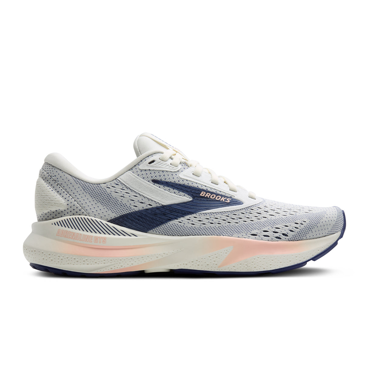 Brooks Adrenaline GTS 24 Running Shoe (Women) - Grey/Blue Ribbon/Peach Athletic - Running - Stability - The Heel Shoe Fitters