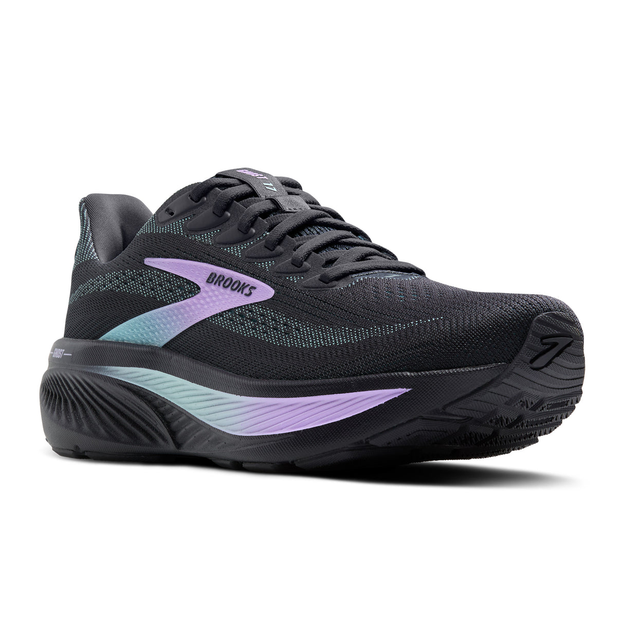 Brooks Ghost 17 Running Shoe (Women) - Grey/Clearwater/Purple Athletic - Running - Neutral - The Heel Shoe Fitters