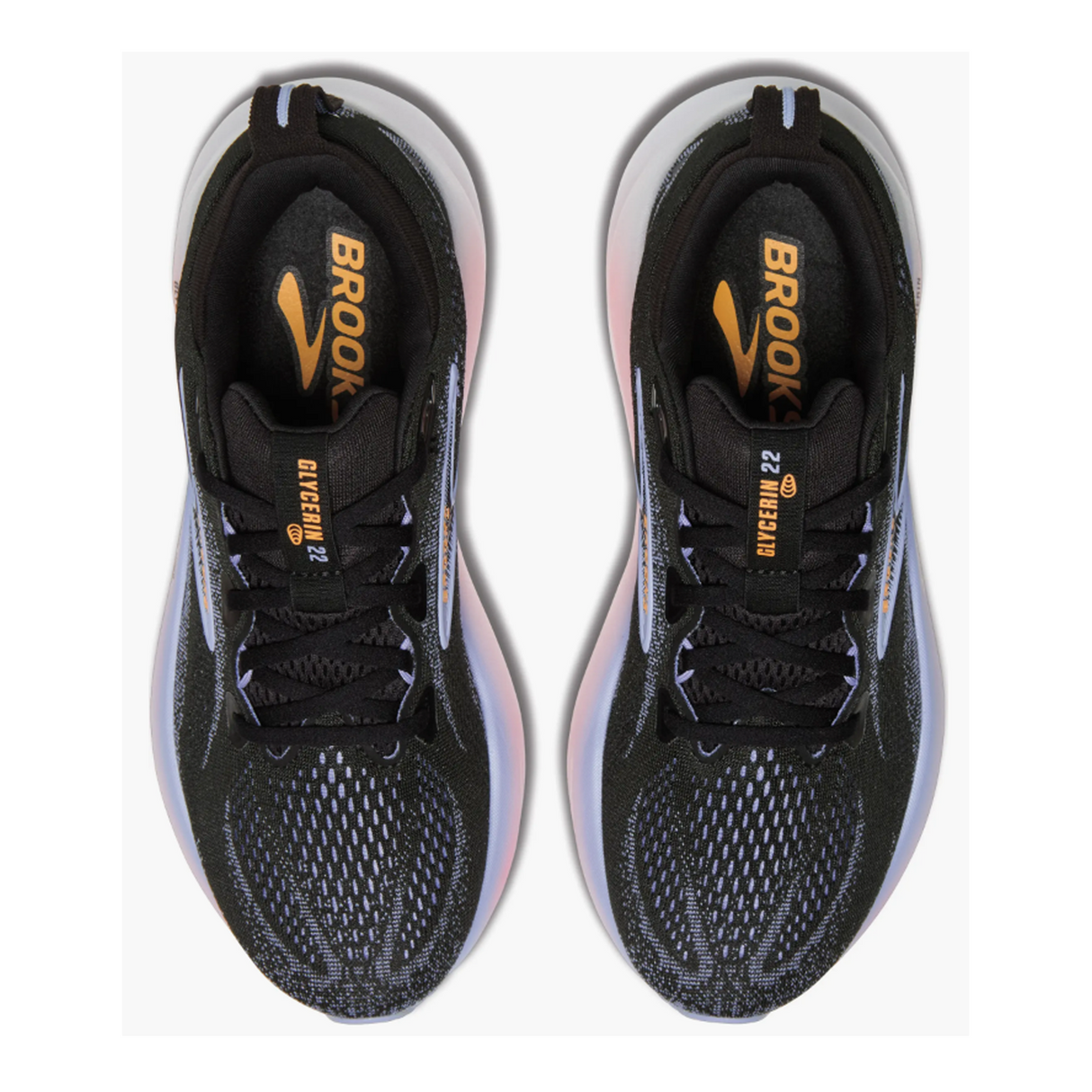 Brooks Glycerin 22 Running Shoe (Women) - Black/Blue Heron/Orange Athletic - Running - Neutral - The Heel Shoe Fitters