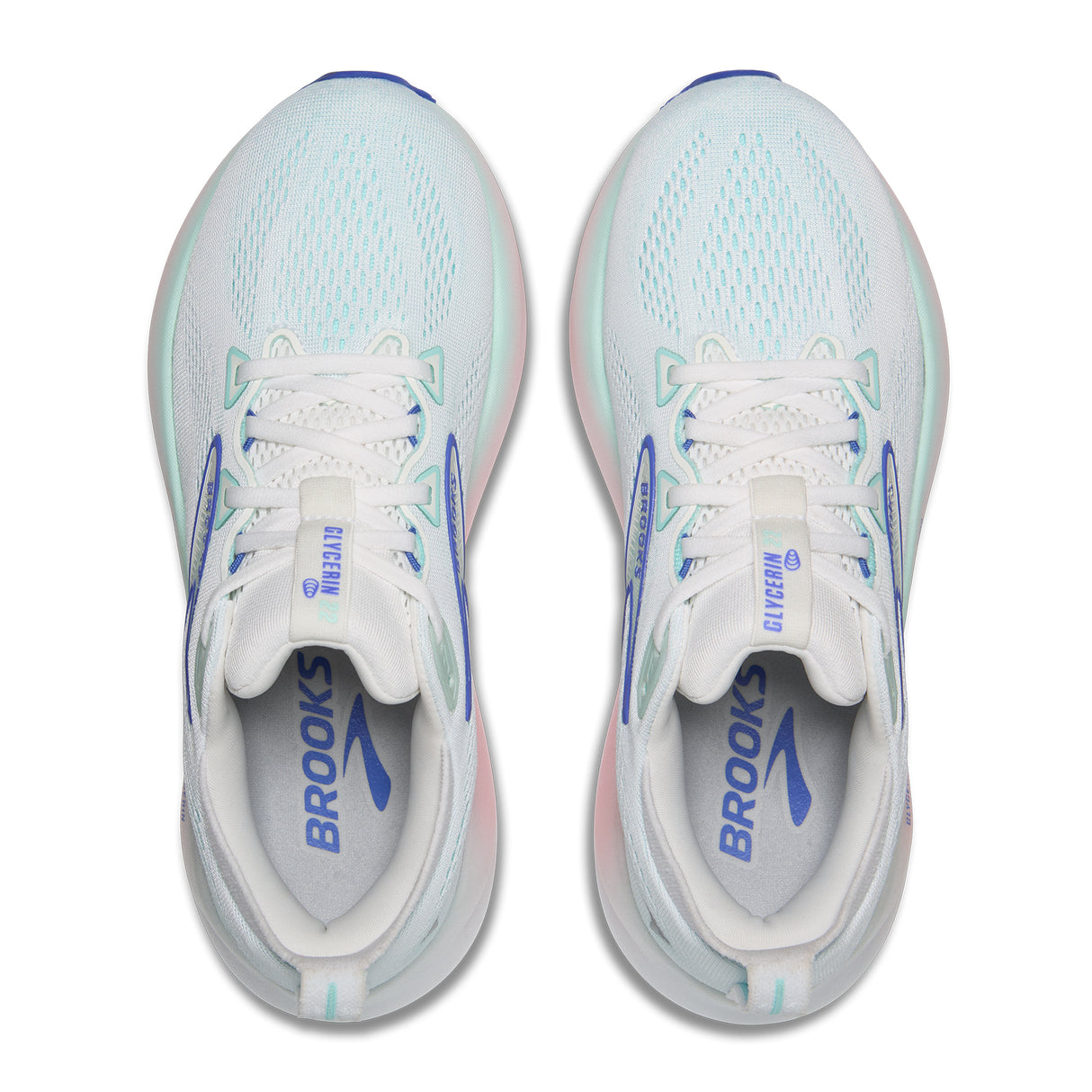Brooks Glycerin 22 Running Shoe (Women) - White/Limpet Shell/Amparo Blue Athletic - Running - Neutral - The Heel Shoe Fitters