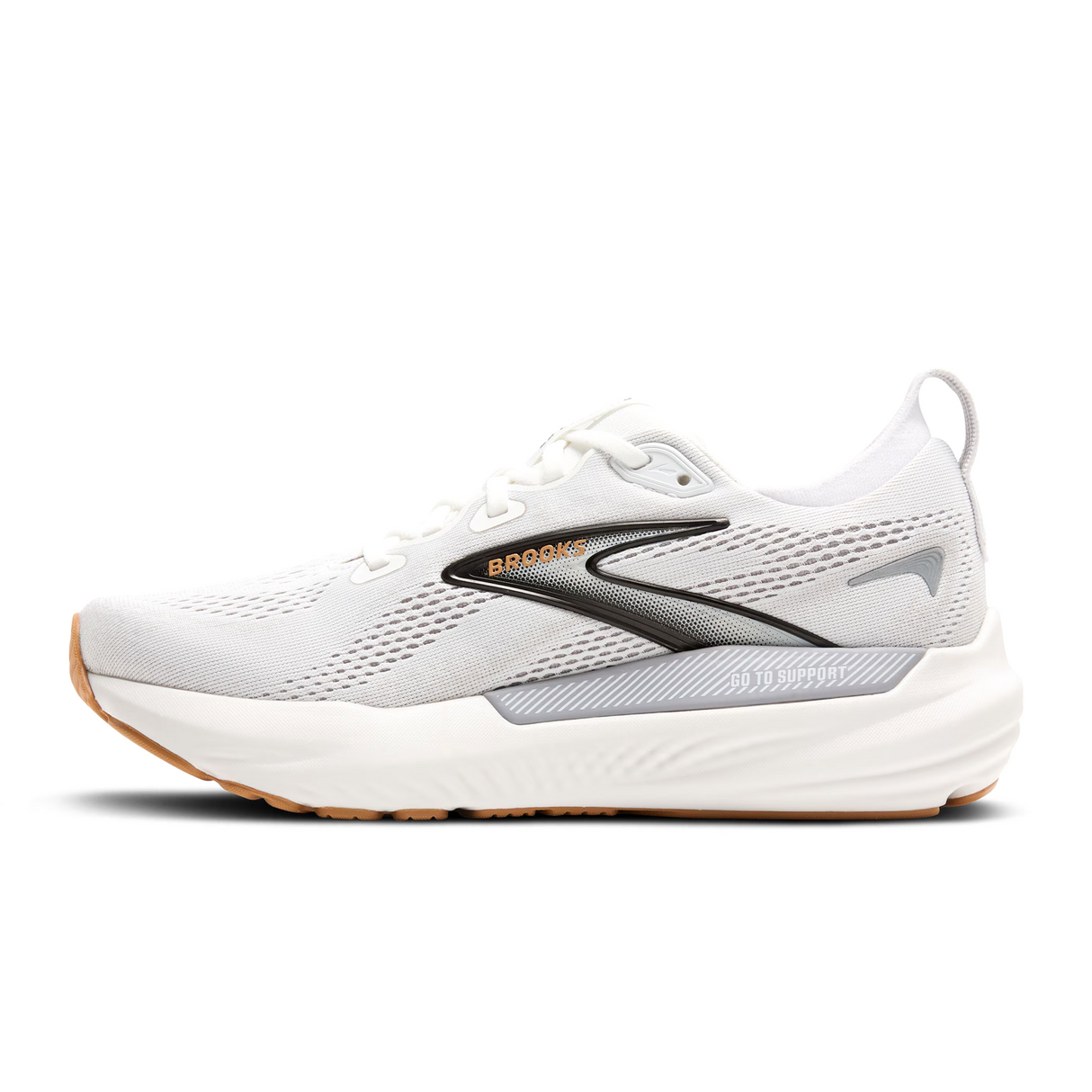 Brooks Glycerin GTS 22 Running Shoe (Women) - White/Grey/Black Athletic - Running - Stability - The Heel Shoe Fitters