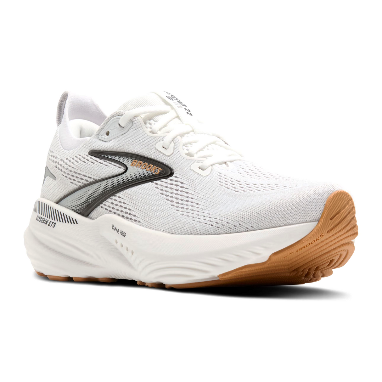 Brooks Glycerin GTS 22 Running Shoe (Women) - White/Grey/Black Athletic - Running - Stability - The Heel Shoe Fitters