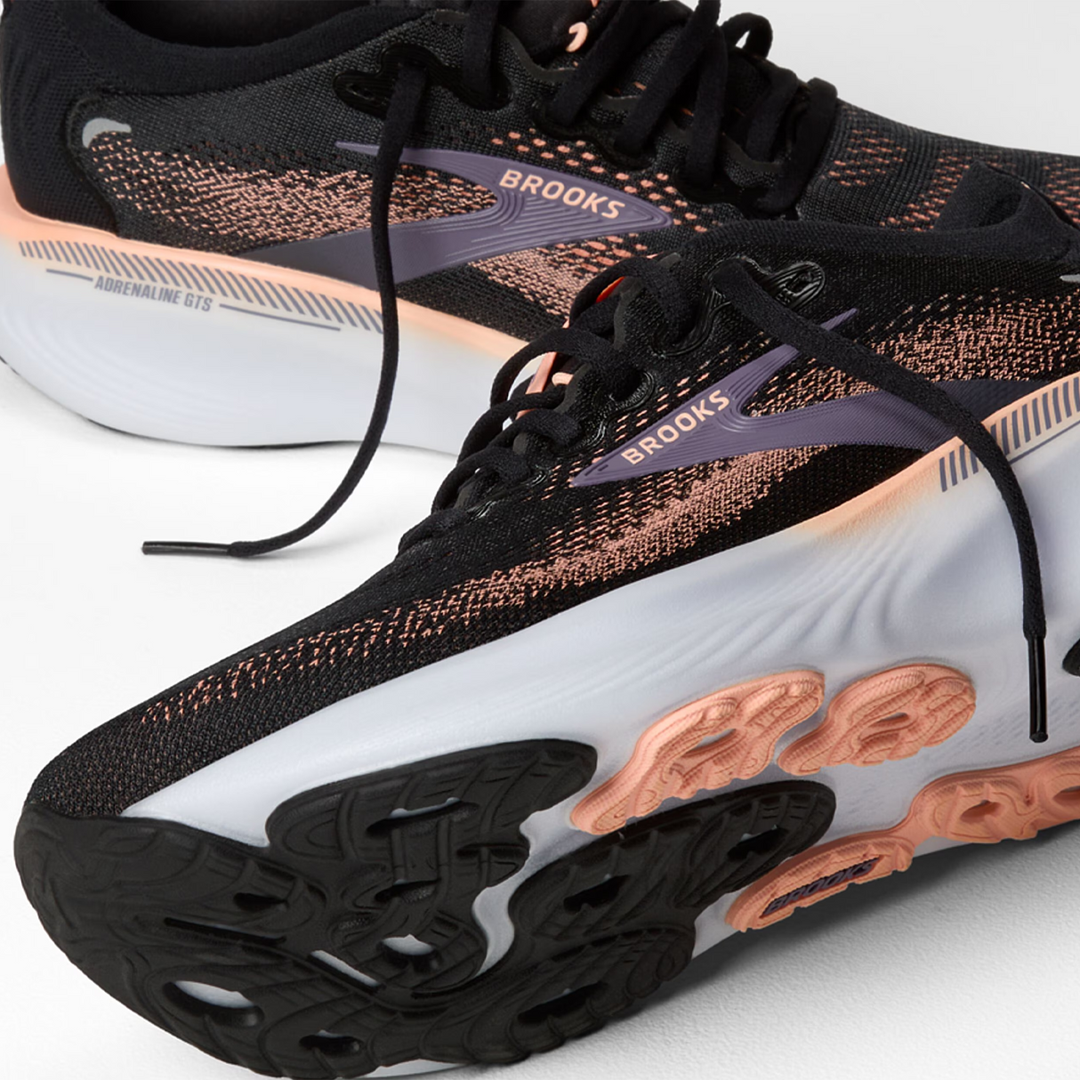 Brooks Adrenaline GTS 25 Running Shoe (Women) - Black/Peach/Mulled Grape