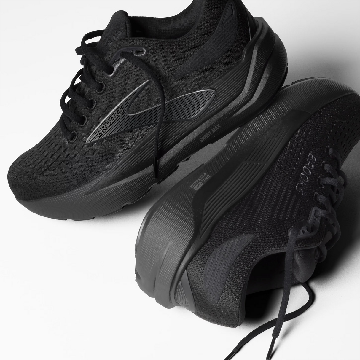 Brooks Ghost Max 3 Running Shoe (Women) - Black/Black/Ebony Athletic - Running - Cushion - The Heel Shoe Fitters