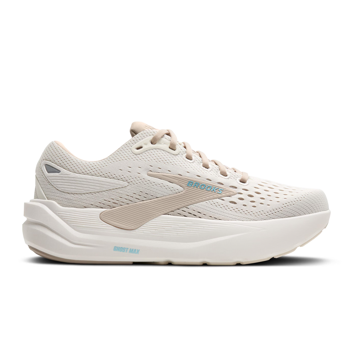 Brooks Ghost Max 3 Running Shoe (Women) - Coconut/Chateau Grey/Blue Athletic - Running - Cushion - The Heel Shoe Fitters