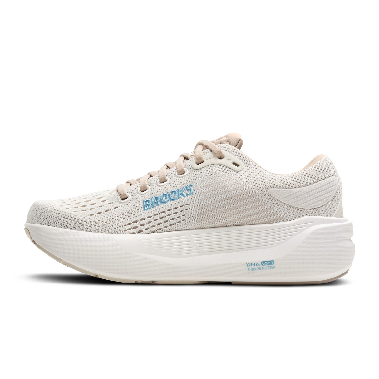 Brooks Ghost Max 3 Running Shoe (Women) - Coconut/Chateau Grey/Blue Athletic - Running - Cushion - The Heel Shoe Fitters