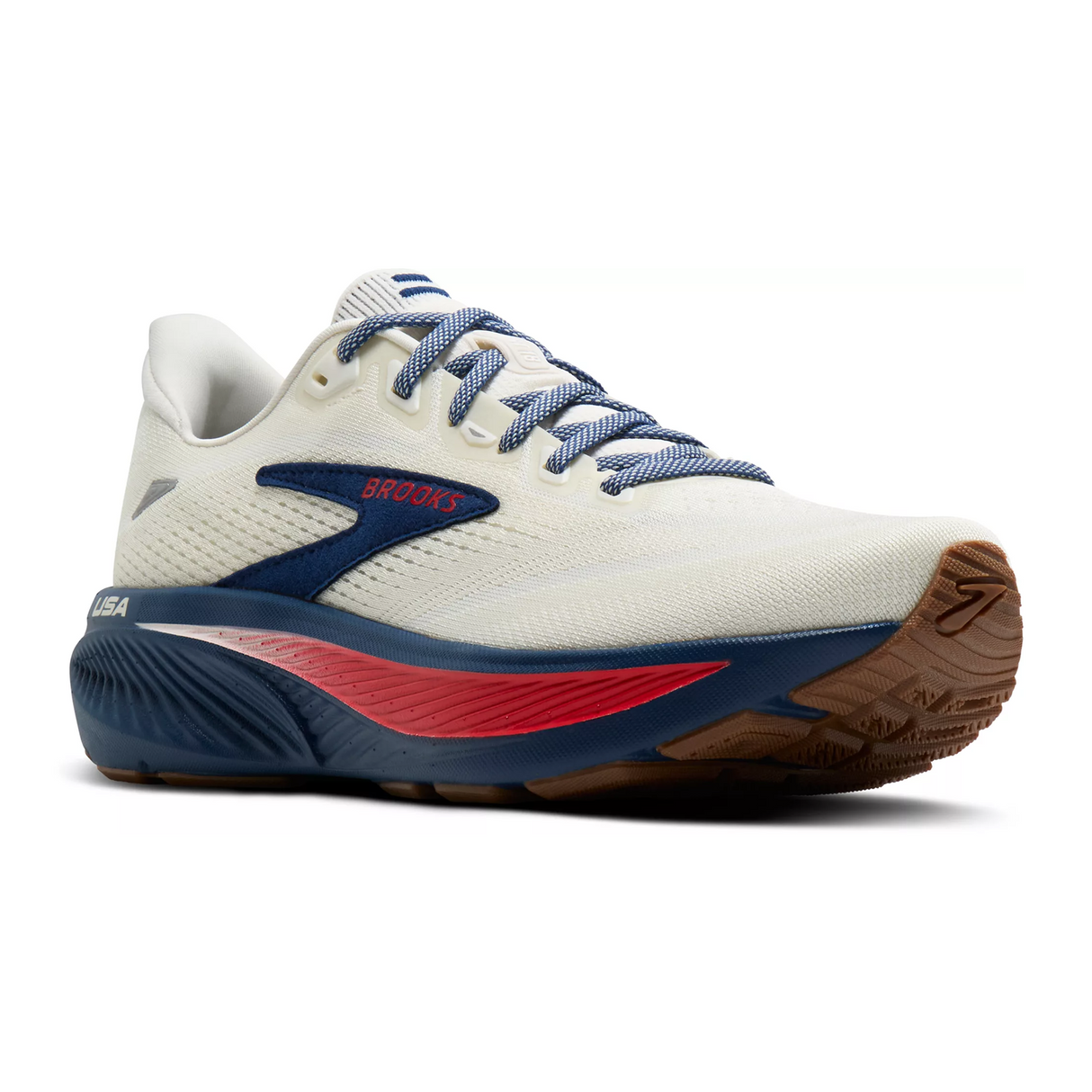 Brooks Ghost 18 Running Shoe (Women) - Coconut/Red/Blue Athletic - Running - Neutral - The Heel Shoe Fitters