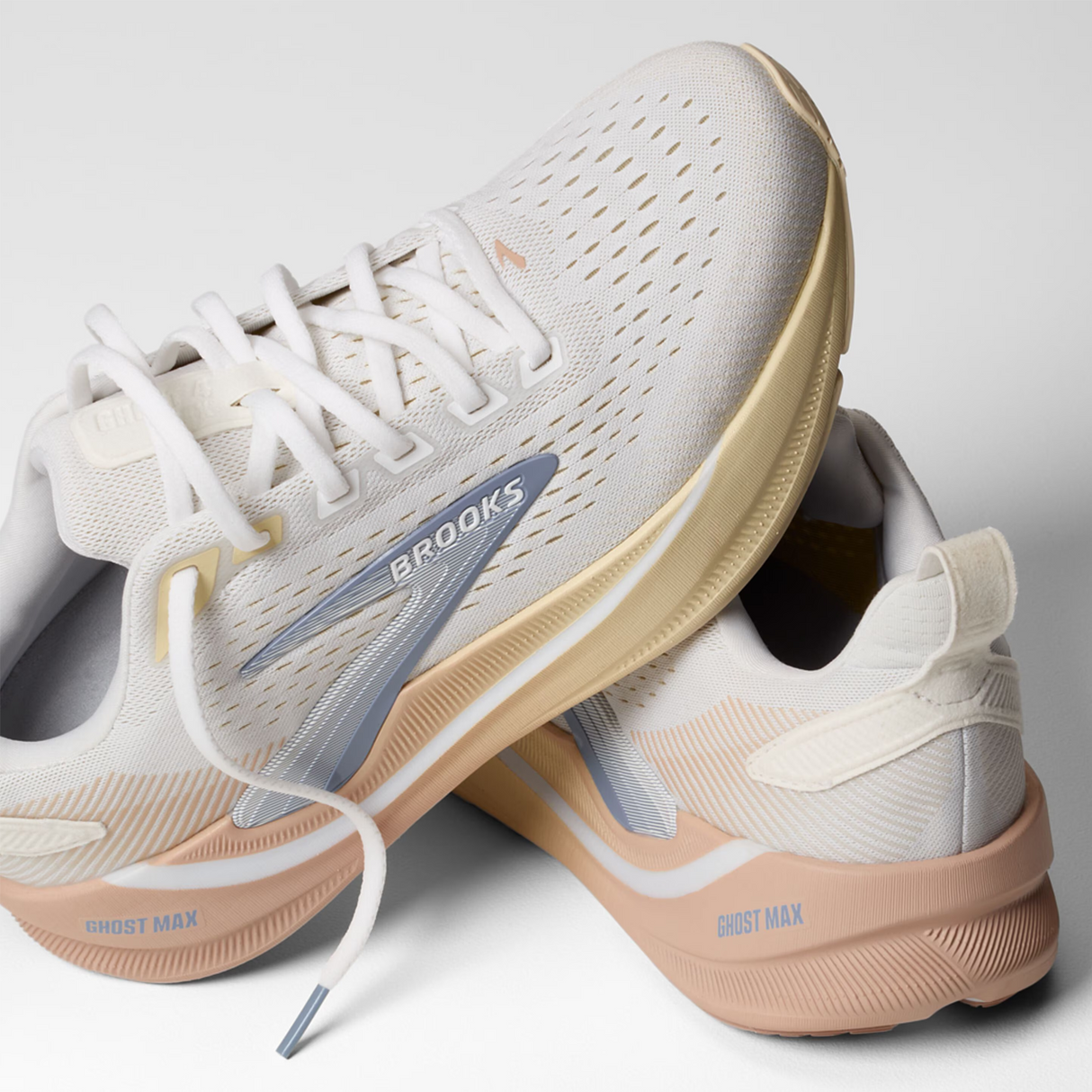 Brooks Ghost Max 4 Running Shoe (Women) - White/Rose/Rutabaga