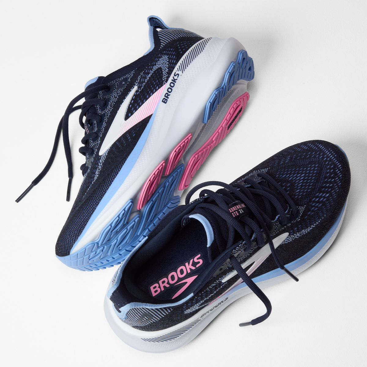Brooks Adrenaline GTS 26 Running Shoe (Women) - Navy/Cornflower/Pink
