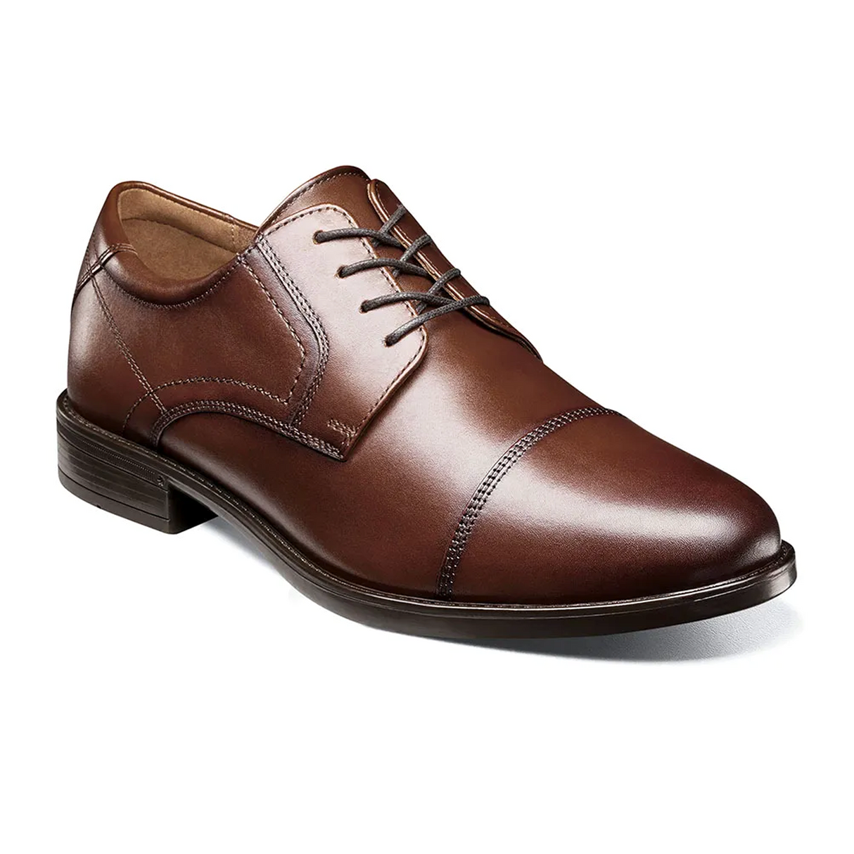 Florsheim Midtown Cap Toe Oxford (Men) - Cognac Dress-Casual - Oxford - The Heel Shoe Fitters