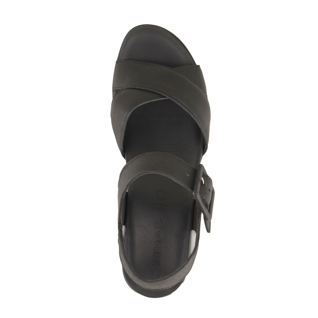 Naot Elite Heeled Sandal (Women) - Shiny Black Leather Sandal - Heel/Wedge - The Heel Shoe Fitters