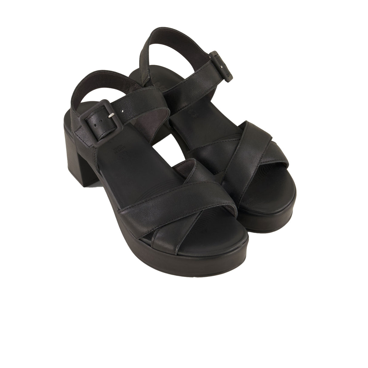 Naot Elite Heeled Sandal (Women) - Shiny Black Leather Sandal - Heel/Wedge - The Heel Shoe Fitters