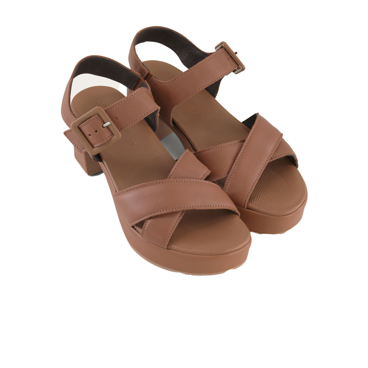 Naot Elite Heeled Sandal (Women) - Caramel Leather Sandal - Heel/Wedge - The Heel Shoe Fitters