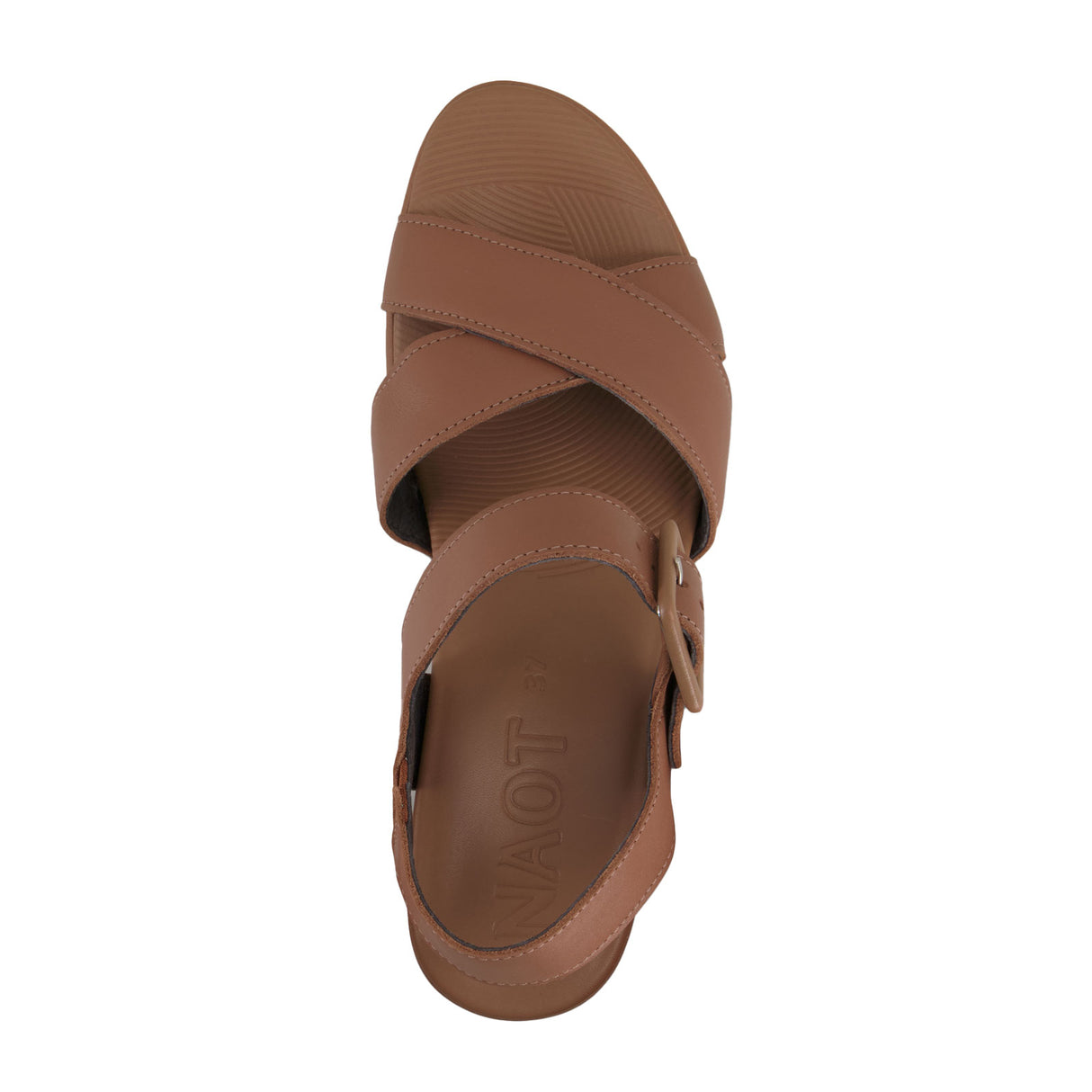 Naot Elite Heeled Sandal (Women) - Caramel Leather Sandal - Heel/Wedge - The Heel Shoe Fitters