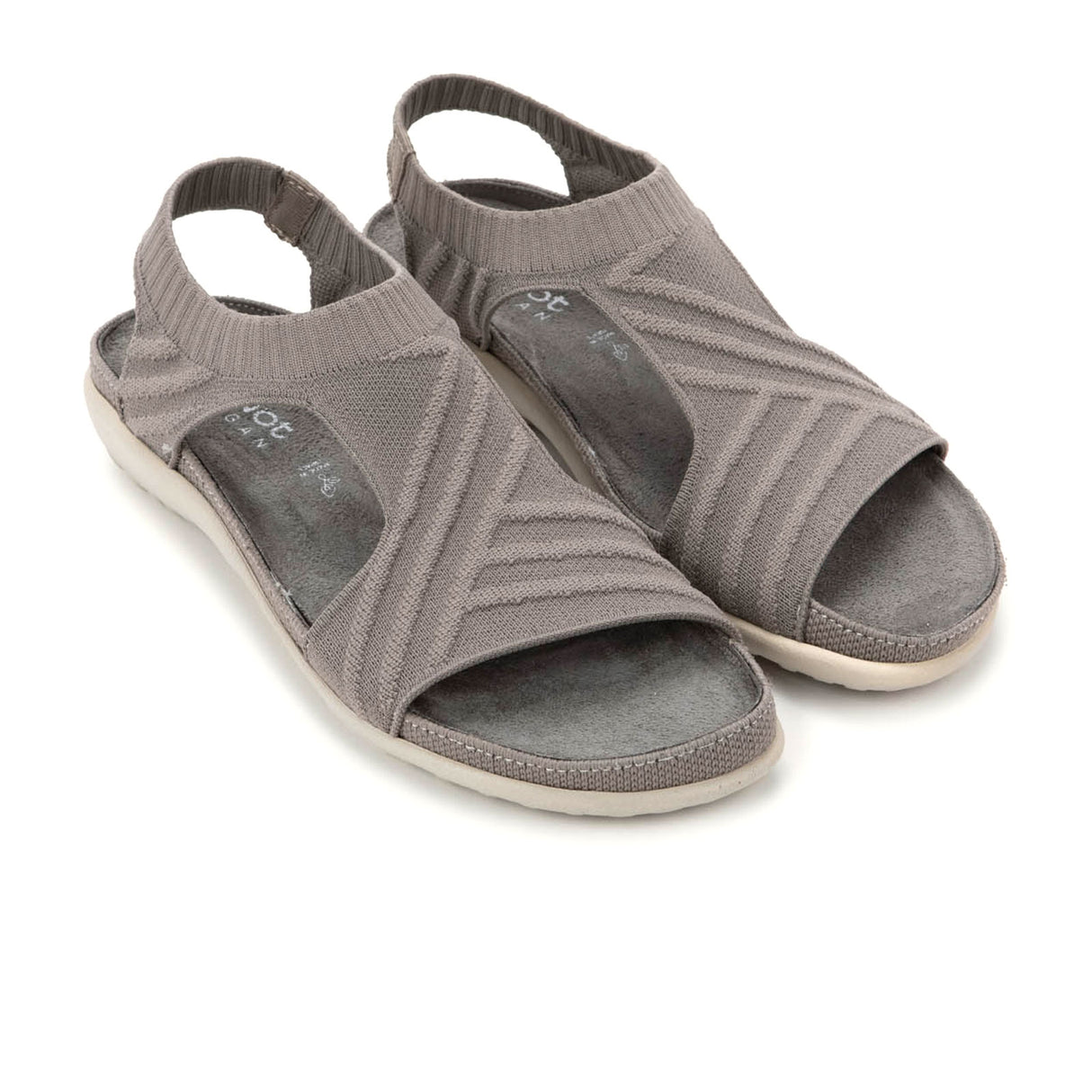 Naot Kawhia Backstrap Sandal (Women) - Taupe Knit Dress-Casual - Slip On - The Heel Shoe Fitters